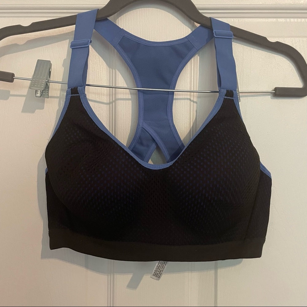 Victoria's Secret Sport Sports Bra Black Blue Size 34C